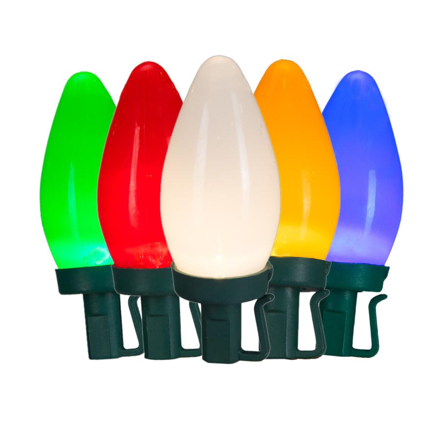 GE Energy Smart 100-Count 66-ft Constant Warm White Multicolor C9 LED Plug-In Christmas String Lights ENERGY STAR