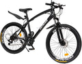 Outroad Mountain Bike 26 Inches Wheels Adult Bicycle, 21 Speeds Trek Bike, Double Disc Brake Suspension Springer Fork Anti-Slip Bikes, Black
