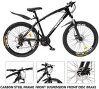 Outroad Mountain Bike 26 Inches Wheels Adult Bicycle, 21 Speeds Trek Bike, Double Disc Brake Suspension Springer Fork Anti-Slip Bikes, Black