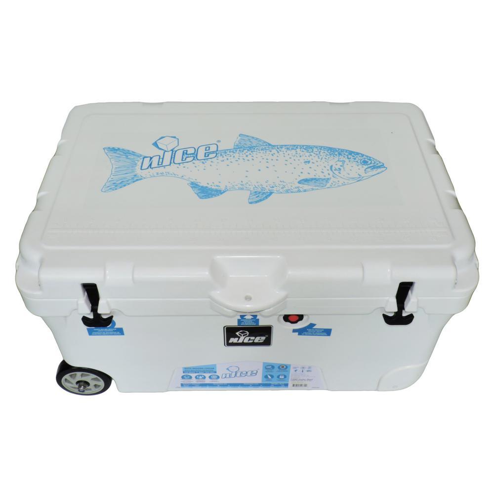 110 qt. White Wheeled Cooler
