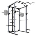 KJB 1200lbs Capacity Multi-Function Adjustable Power Cawith Lat Pull Down, Olympic Squat CaPower Rack, 360 Degree Landmine, T bar, and dip bar