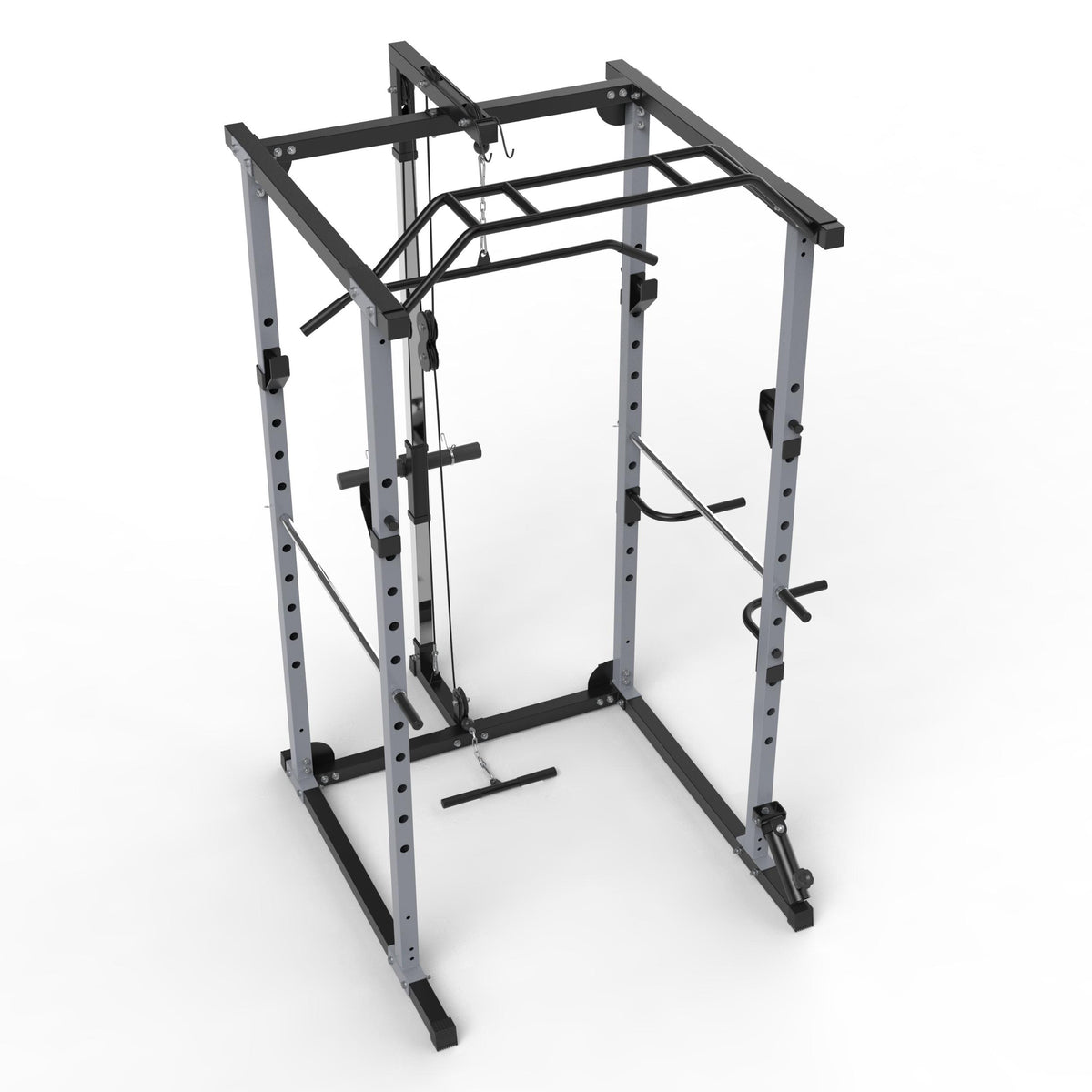 KJB 1200lbs Capacity Multi-Function Adjustable Power Cawith Lat Pull Down, Olympic Squat CaPower Rack, 360 Degree Landmine, T bar, and dip bar