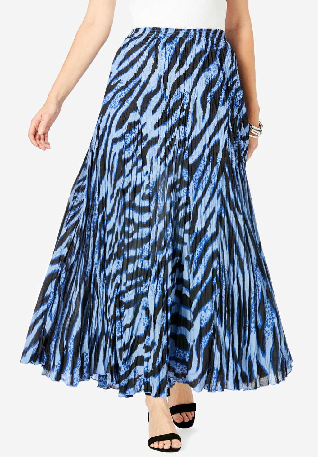 flowing crinkled skirt