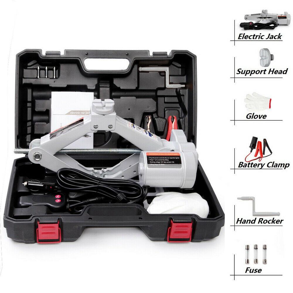 Car DC 12V Jack Lifting Automotive Repair Tool 3 Ton Sedan Scissor Electric Jack