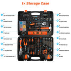 Home Repair Tool Kit 141 Piece Basic Tool Set for Men Car Mechanic | Tool Set for Home Dorm Screwdriver & Socket Set with StoraTool Box Hand Tool Kit for Auto Repair