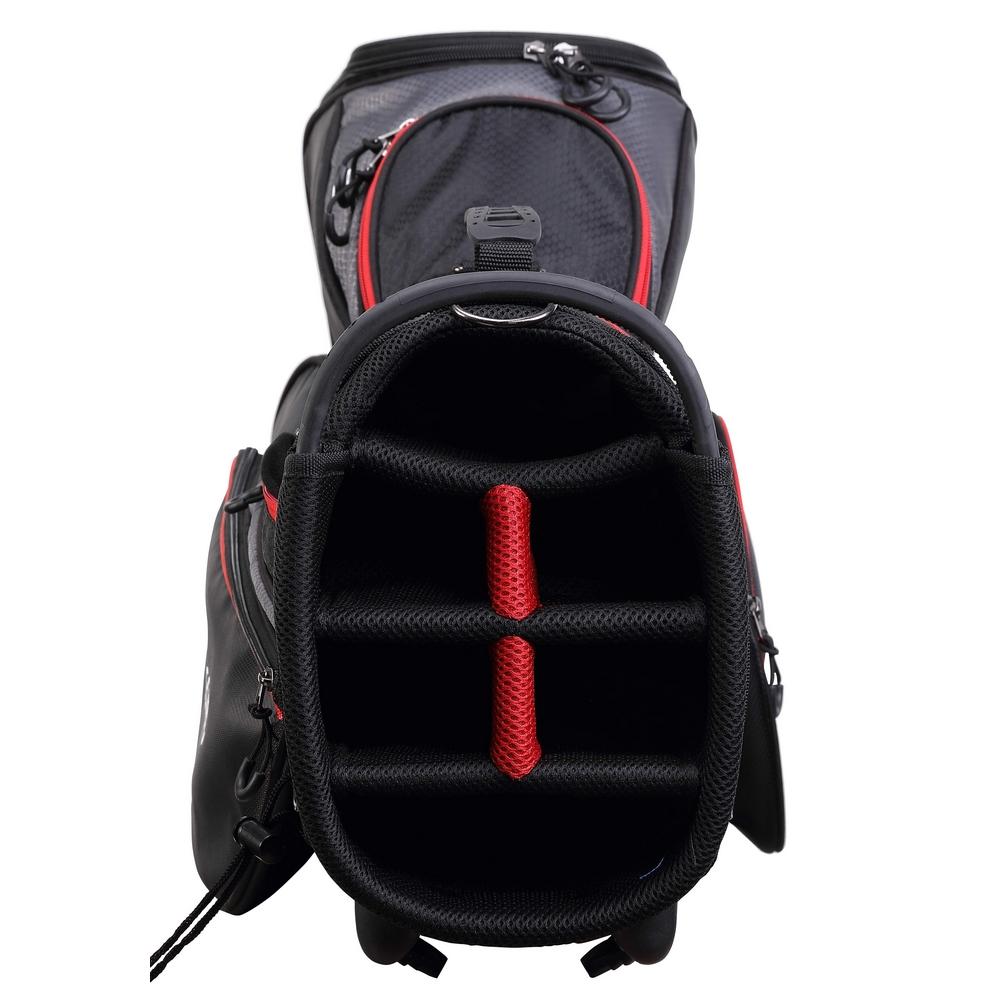 MacGregor Golf Response Stand Bag with 9" 6 Way Divider Top Black/Red