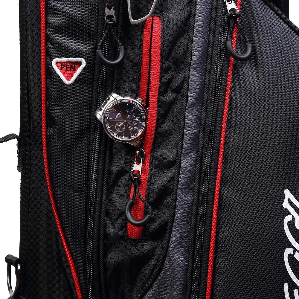 MacGregor Golf Response Stand Bag with 9" 6 Way Divider Top Black/Red