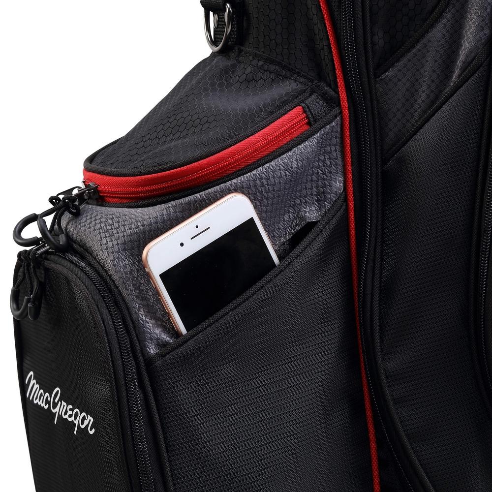 MacGregor Golf Response Stand Bag with 9" 6 Way Divider Top Black/Red
