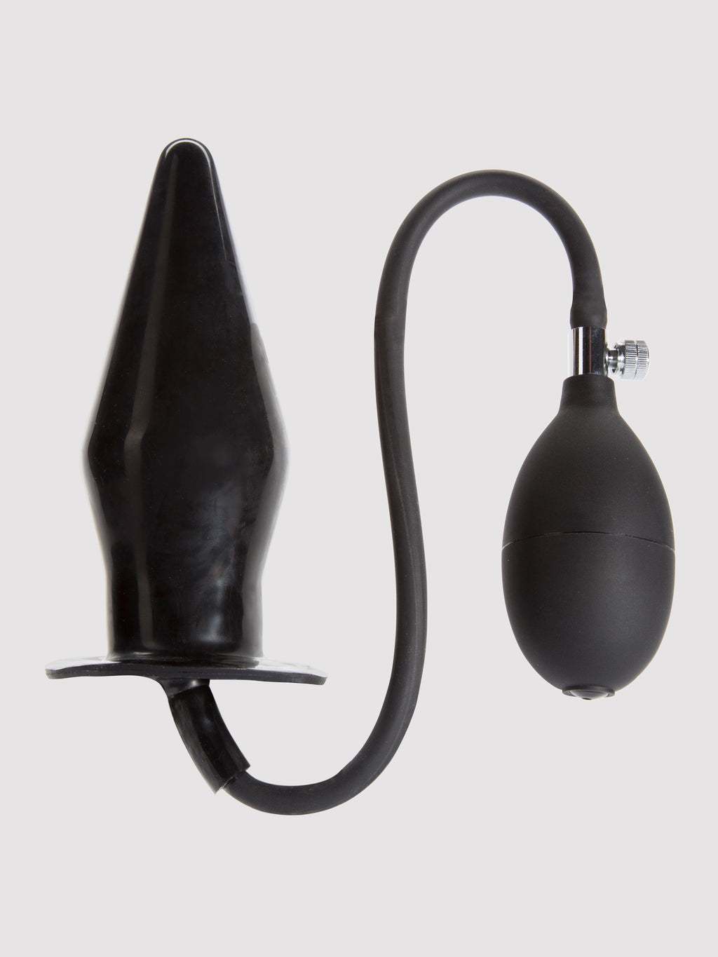 Cock Locker Large Inflatable Butt Plug 7.5 Inch, Black