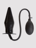 Cock Locker Large Inflatable Butt Plug 7.5 Inch, Black