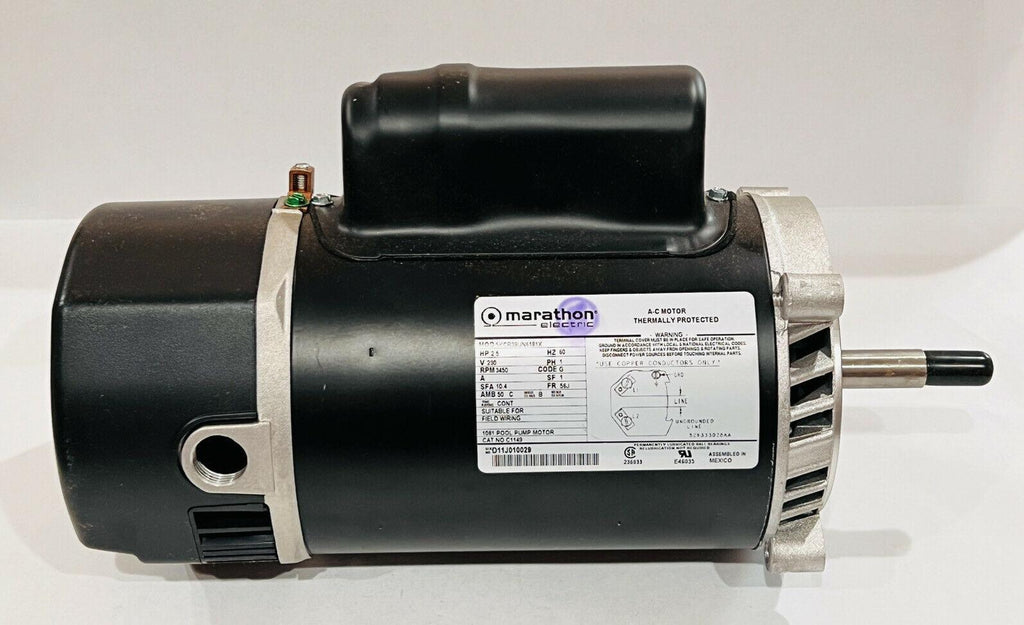 marathon electric 2.5-hp, 3450 rpm, 56j frame 230v single speed pool pump motor