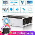8000lms android projector wifi 1080p movie full hd wireless backyard hdmi usb tv