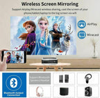 8000lms android projector wifi 1080p movie full hd wireless backyard hdmi usb tv