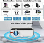 8000lms android projector wifi 1080p movie full hd wireless backyard hdmi usb tv