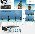 8000lms android projector wifi 1080p movie full hd wireless backyard hdmi usb tv