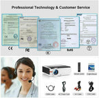 8000lms android projector wifi 1080p movie full hd wireless backyard hdmi usb tv
