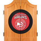 NBA Atlanta Hawks Wood Finish Dart Cabinet Set