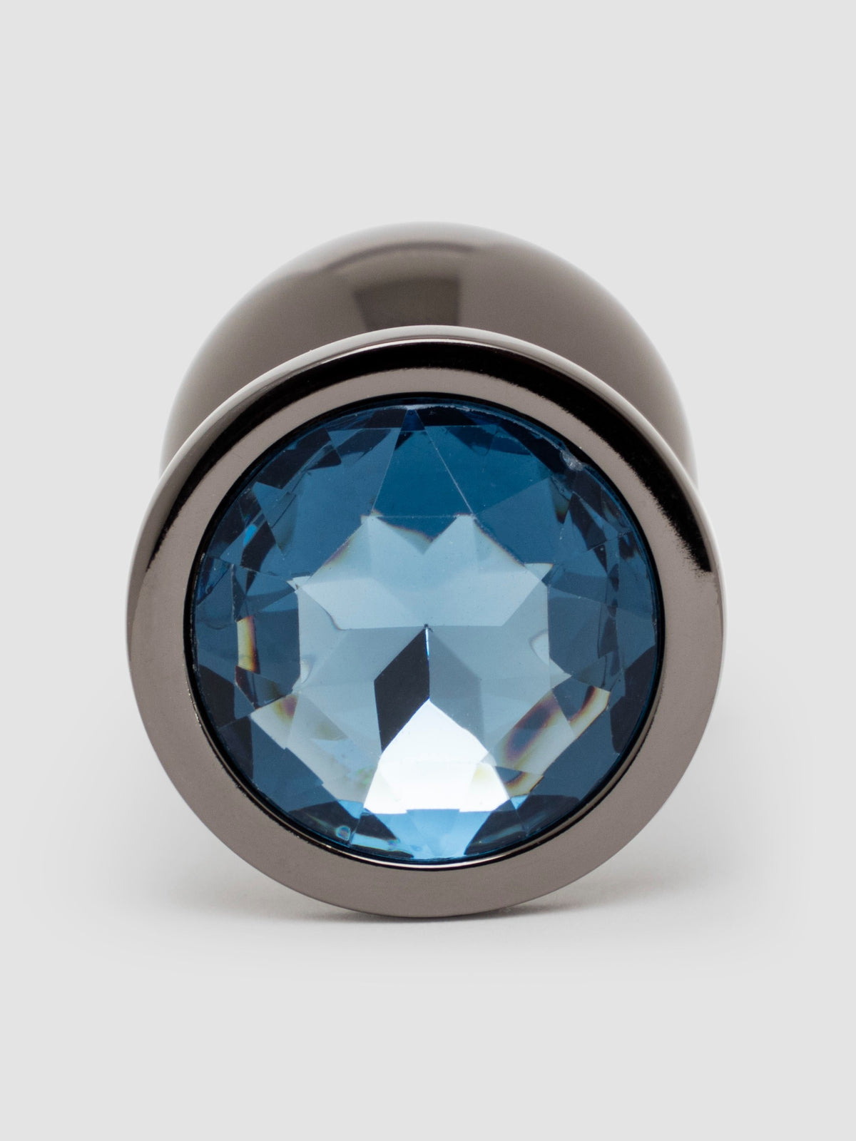 Lovehoney Gunmetal Jewelled Metal Medium Butt Plug 3 Inch, Grey | Grey