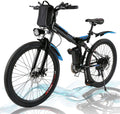 Angotrade 26 inch Electric Bike Folding Mountain E-Bike 21 Speed 36V 8A Lithium Battery Electric Bicycle for Adult