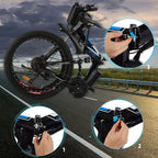 Angotrade 26 inch Electric Bike Folding Mountain E-Bike 21 Speed 36V 8A Lithium Battery Electric Bicycle for Adult