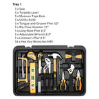 258 Piece Tool Kit with Rolling Tool Box Socket Wrench Hand Tool Set Mechanic Case Trolley Portable