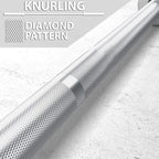 Pgyong 86 inch Olympic Bar Weightlifting Barbell Bar for Home Gym Exercise, Silver(2-Inch)