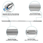 Pgyong 86 inch Olympic Bar Weightlifting Barbell Bar for Home Gym Exercise, Silver(2-Inch)