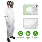 beekeeping suit for women/men,xxl professional beekeeper suit with ventilated veil hood, beekeeper costume for adult bee keepers suit, bee suit with gloves,beehive j hook and beekeeping brush
