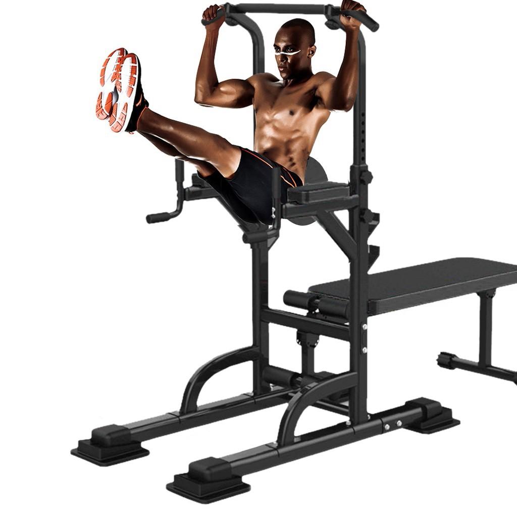 Yohome Workout Dip Station Sit Up Bench Adjusting Height Home Gym Pulls Up Dip Station