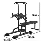 Yohome Workout Dip Station Sit Up Bench Adjusting Height Home Gym Pulls Up Dip Station