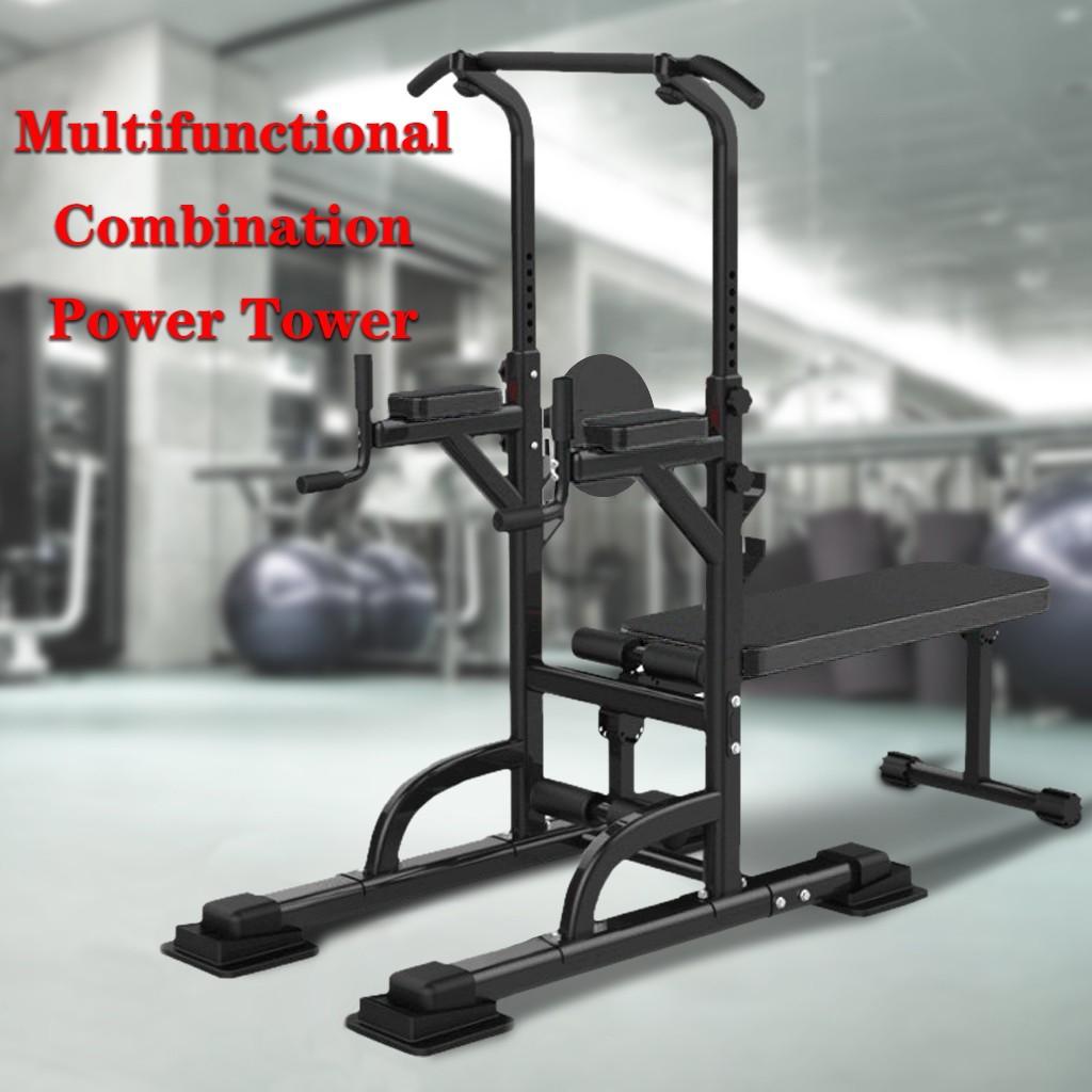 Yohome Workout Dip Station Sit Up Bench Adjusting Height Home Gym Pulls Up Dip Station