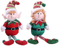 JJKFQ Christmas Decoration Doll Cute Red and Green Long-Legged Elf Doll Gifts Room Decoration Birthday Party Gifts Xmas Home Decor