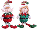JJKFQ Christmas Decoration Doll Cute Red and Green Long-Legged Elf Doll Gifts Room Decoration Birthday Party Gifts Xmas Home Decor