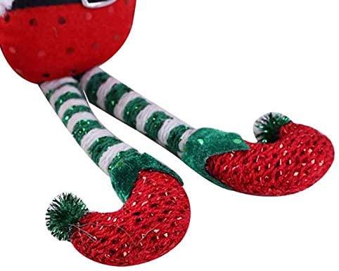 JJKFQ Christmas Decoration Doll Cute Red and Green Long-Legged Elf Doll Gifts Room Decoration Birthday Party Gifts Xmas Home Decor