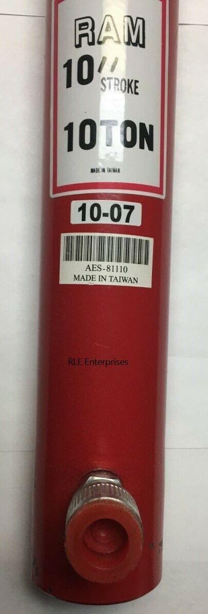 Heavy Duty 10 Ton Threaded Ram With 10" Stroke AES Industries 81110 Auto Body