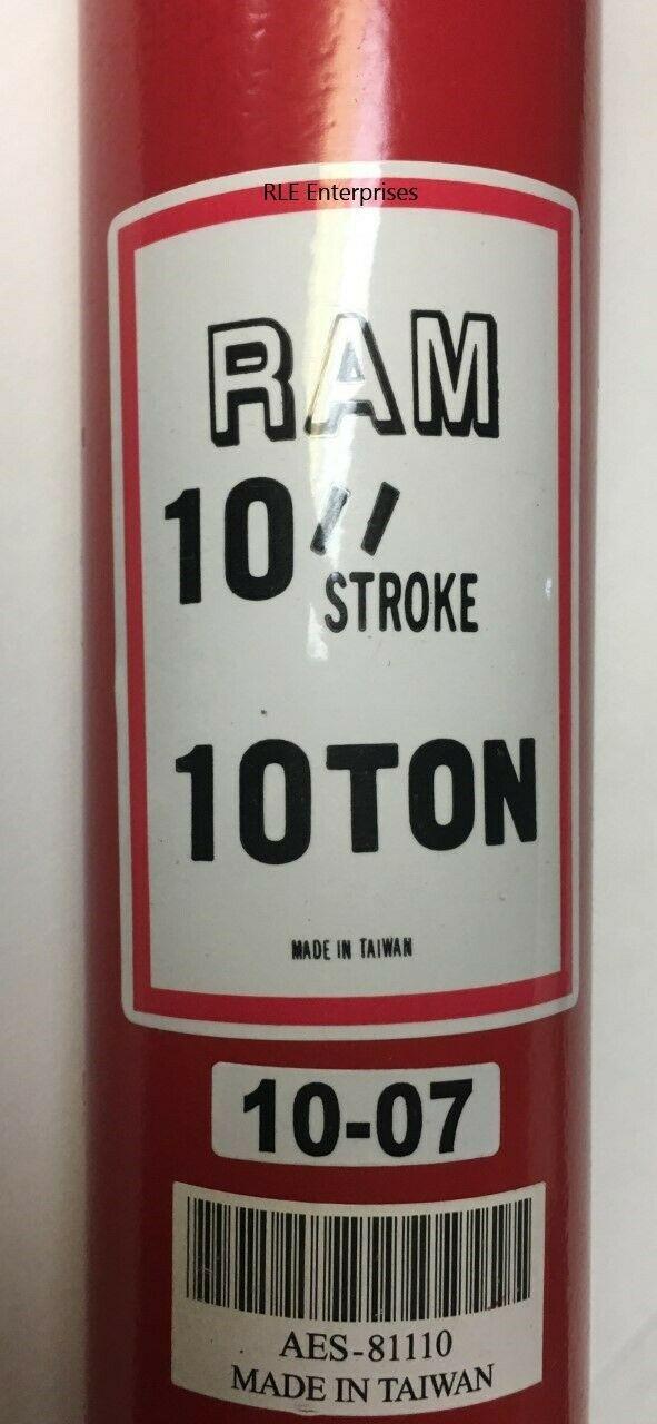 Heavy Duty 10 Ton Threaded Ram With 10" Stroke AES Industries 81110 Auto Body
