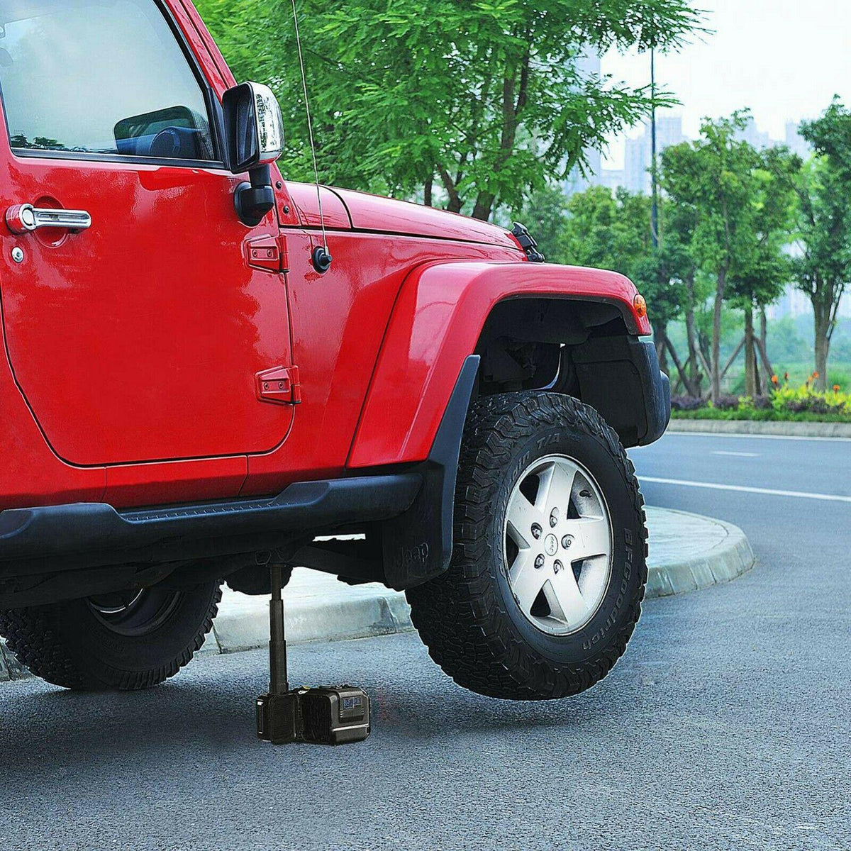 Car Jack Lift 5Ton 12V Electric Hydraulic Floor Jack Tire Inflator Pump Tool Kit