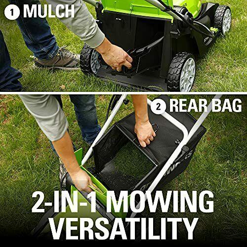 Greenworks 40V 17-Inch Cordless Lawn Mower 4Ah Battery and Charger MO40B411