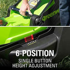 Greenworks 40V 17-Inch Cordless Lawn Mower 4Ah Battery and Charger MO40B411