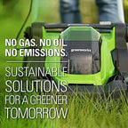 Greenworks 40V 17-Inch Cordless Lawn Mower 4Ah Battery and Charger MO40B411