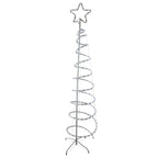 7? LED White Spiral Rope Light Tree with Star Tree Topper