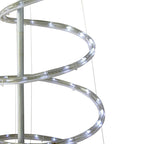 7? LED White Spiral Rope Light Tree with Star Tree Topper