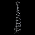 7? LED White Spiral Rope Light Tree with Star Tree Topper