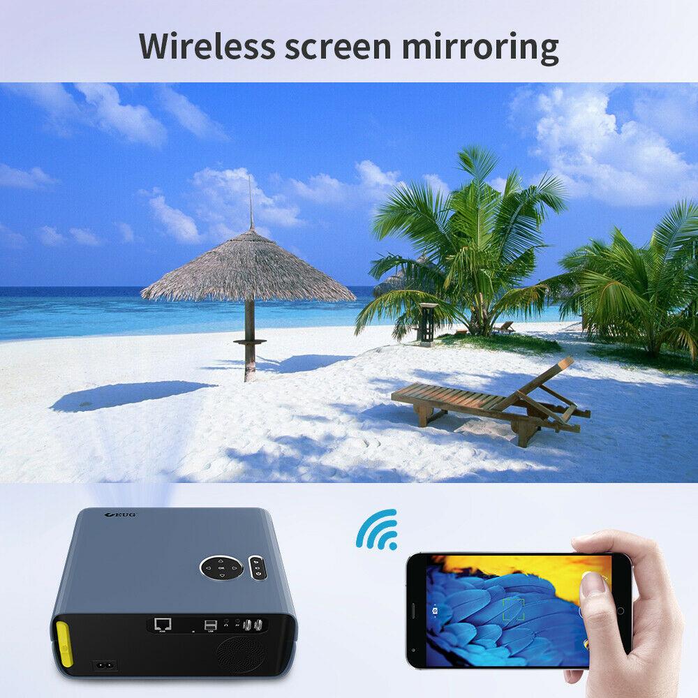 eug 7000lms android 9.0 projector native 1080p proyector bt5.0 airplay video tv