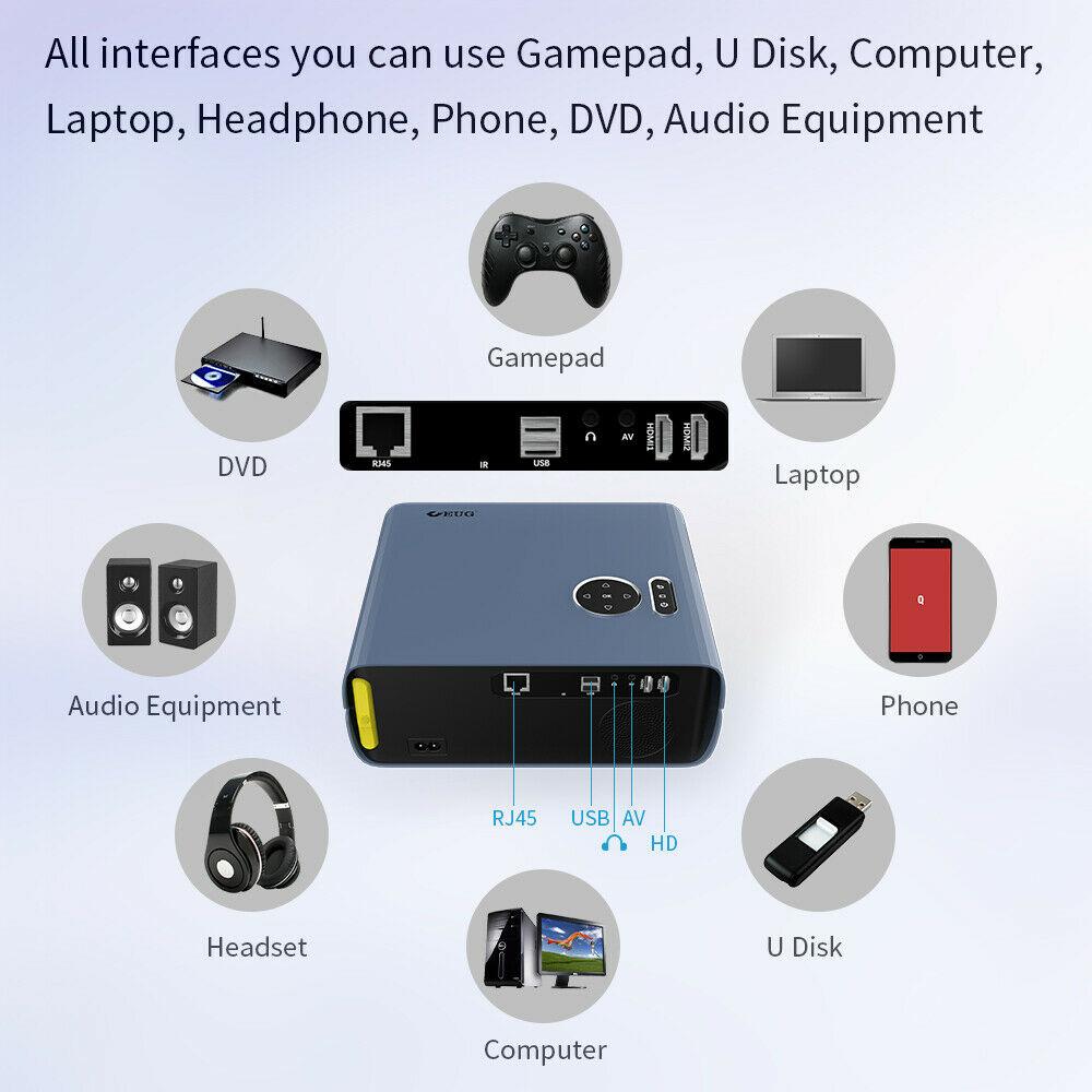 2022 android 9.0 projector native 1080p home theater bt 5.0 online vdieo game tv