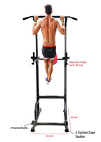 X Factor Power Tower Pull Up Station VKR Home Gym with Push-Up, Pull-Up &amp; Dip Stations Strength Training Adjustable Height