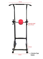 X Factor Power Tower Pull Up Station VKR Home Gym with Push-Up, Pull-Up &amp; Dip Stations Strength Training Adjustable Height