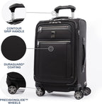 Platinum Elite Softside Expandable Spinner Wheel Luggage, Shadow Black, Carry-On 21-Inch