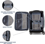 Platinum Elite Softside Expandable Spinner Wheel Luggage, Shadow Black, Carry-On 21-Inch