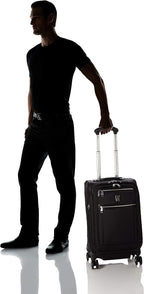Platinum Elite Softside Expandable Spinner Wheel Luggage, Shadow Black, Carry-On 21-Inch